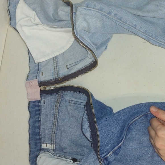 Revice half and half jeans, zipper along whole pant two tone size 27 - Picture 7 of 11